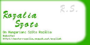 rozalia szots business card