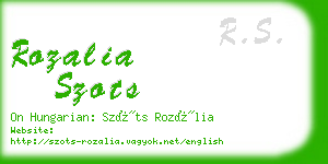 rozalia szots business card